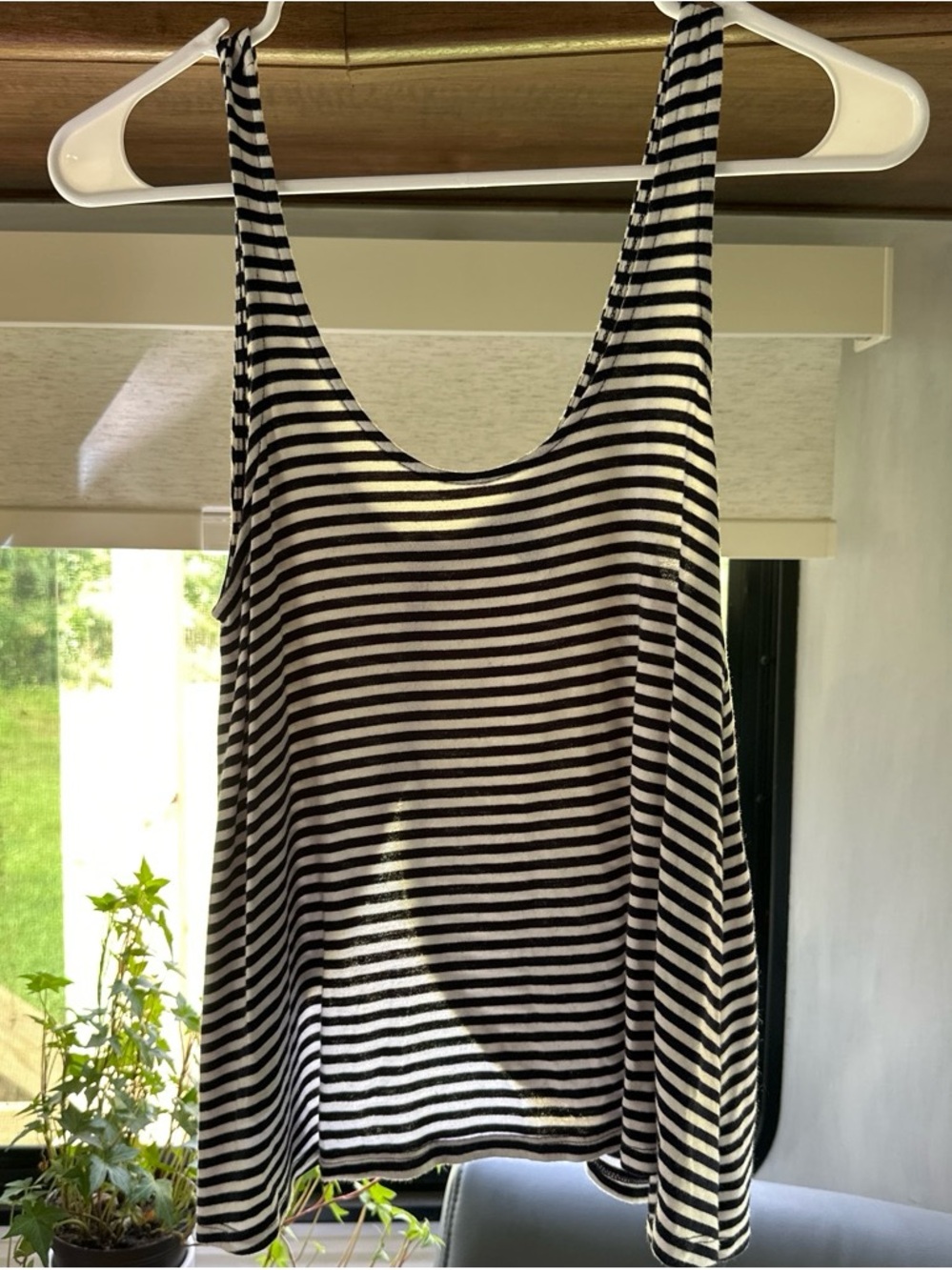 Black & White Striped Tank Top - Women